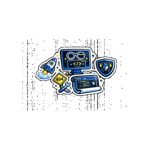Tech Coding Sticker by Mustafa Boşnak