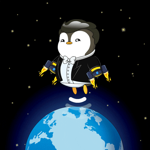 Space X GIF by Pudgy Penguins