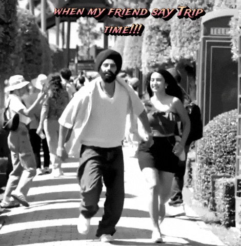 Friendship Goals Running GIF