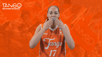 Basketball Kiss GIF by Tango Bourges Basket