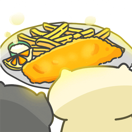 Eating Together Fish And Chips GIF