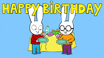 Hungry Happy Birthday GIF by Simon Super Rabbit