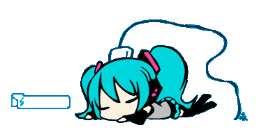hatsune miku sleeping GIF