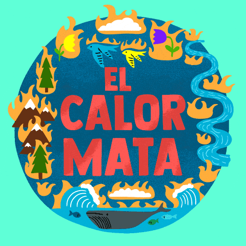 Heat kills Spanish text