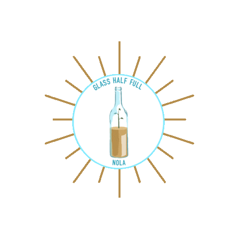 Glass Half Full Sticker