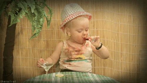  cute baby drunk kid drinking GIF