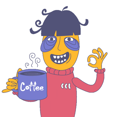 Tired Coffee Break Sticker by Clever Code Lab