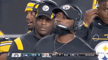 Suspicious Pittsburgh Steelers GIF by NFL