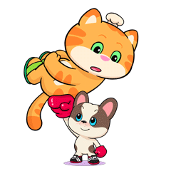 Cat Go Sticker by UpStudiosWorld