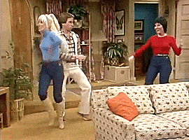 threes company dancing GIF