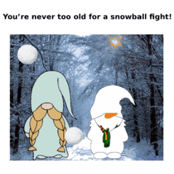 Snowman Snowballs GIF
