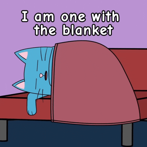 Hiding Away Blue Cat GIF