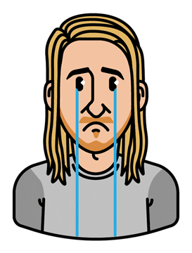 Sad Cry Sticker
