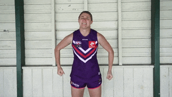 Fist Pump Fists GIF by Fremantle Dockers