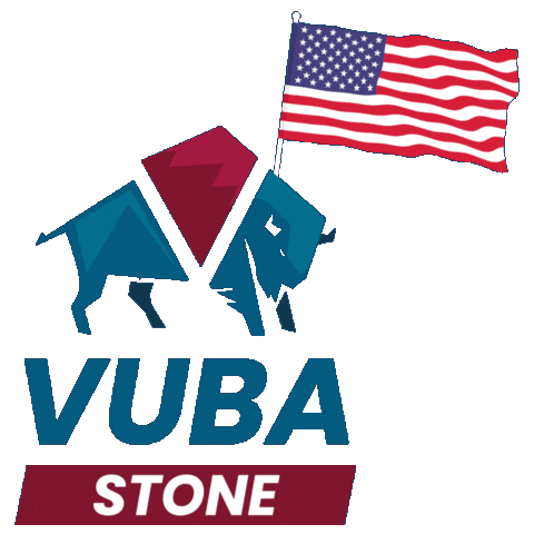 Usa Flag Sticker by Vuba Resin Products