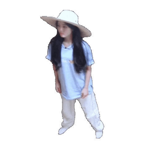 Standing Straw Hat Sticker