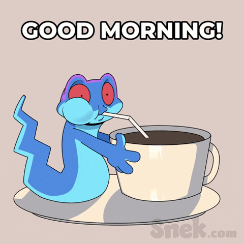 Happy Good Morning GIF by Snek