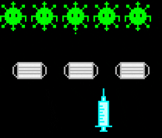 Stay Home Space Invaders GIF