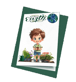 Boys Girls Earth Day Sticker