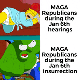 MAGA republicans during the Jan 6th hearings motion meme