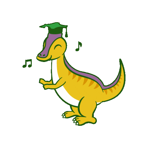 Happy Dinosaur Sticker by International Student Recruitment Team, Hokkaido University
