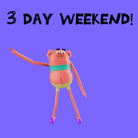 3 Day Weekend Happy Dance GIF