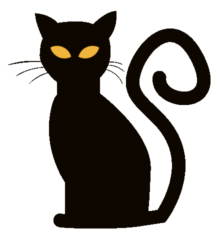Black Cat Sticker by Bel Diniz
