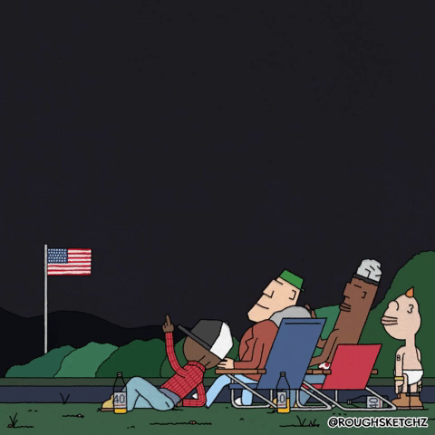 4Th Of July Smoking GIF by Rough Sketchz