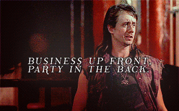 business up front party in the back ash GIF