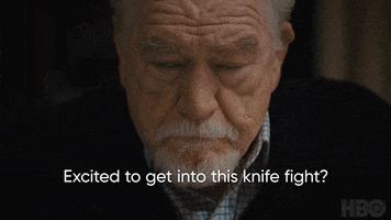 Knife Fight Television GIF by SuccessionHBO