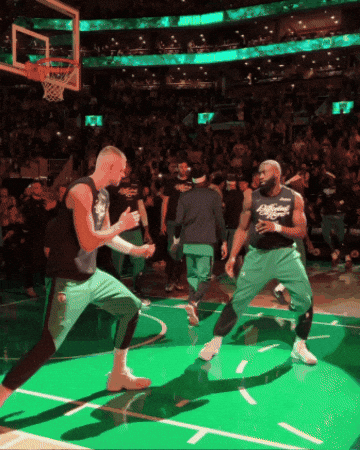 Wrestle Nba Playoffs GIF by NBA