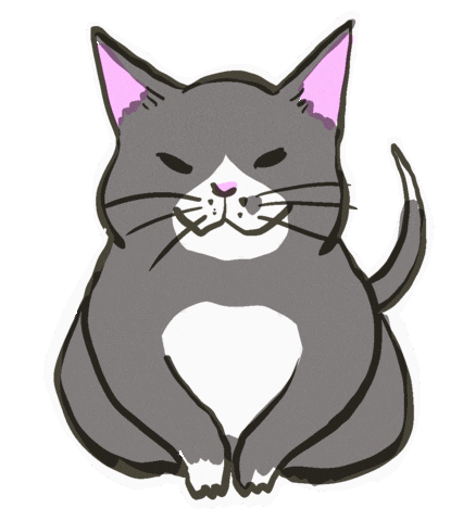 猫 Sticker by 河童堂
