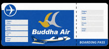 BuddhaAir travel nepal boarding pass boardingpass GIF