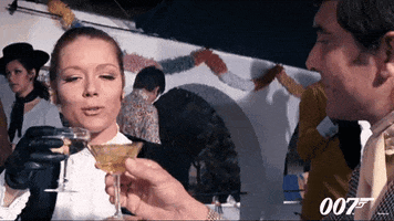 Diana Rigg Drink GIF by James Bond 007