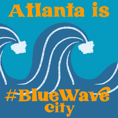 Blue Wave Atlanta GIF by Creative Courage