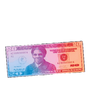Harriet Tubman Money Sticker by Bephies Beauty Supply