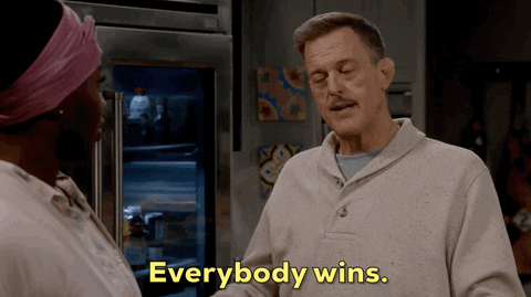 Billy Gardell Win GIF by CBS - Find & Share on GIPHY