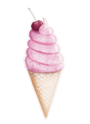 Dessert Eating Sticker