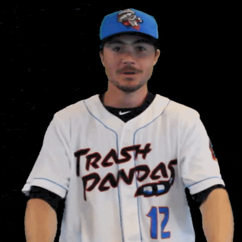 Look At Me Baseball GIF by Rocket City Trash Pandas