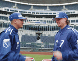 High Five Lets Go GIF by Kansas City Royals