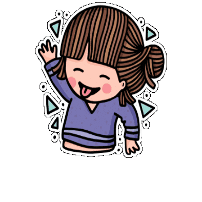 Happy Girl Sticker