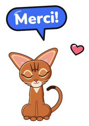 French Thank You Sticker by Venus · LangX