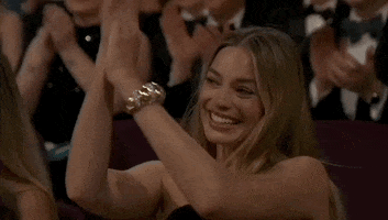 Margot Robbie Clapping GIF by The Academy Awards