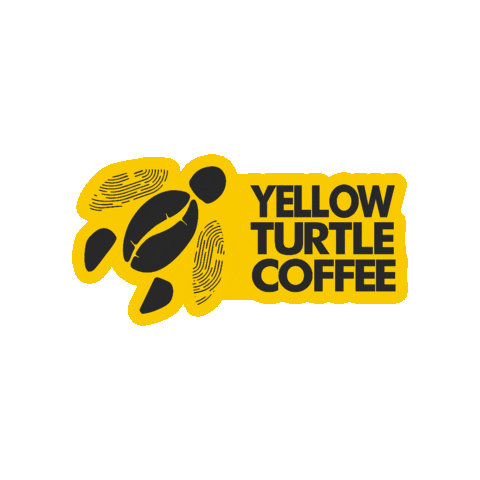 Yellow Turtle Coffee Sticker by acdelposo