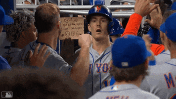 Excited Home Run GIF by New York Mets