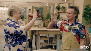 High Five Team GIF by The Great Pottery Throw Down