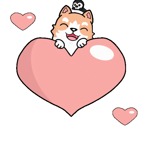 Happy I Love You Sticker by Apex Wolf Pack
