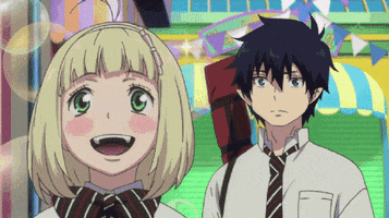 anime happy excited ao no exorcist