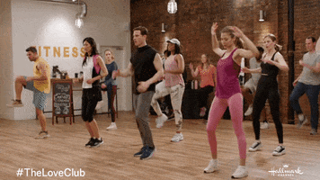 Fitness Class Working Out GIF by Hallmark Channel