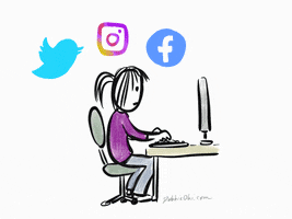 No Social Media Writing GIF